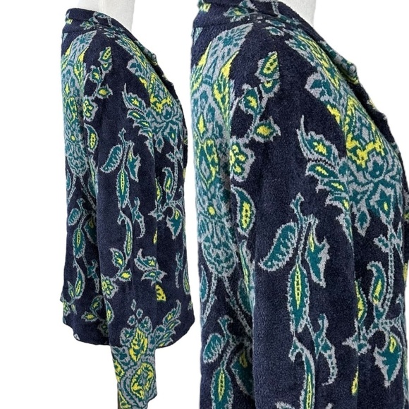 Anthropologie Moth Retro 70s Artsy Chenille Sweater Jacket Size Small Whimsical - Picture 8 of 13
